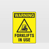 Custom Yard Signs,Warning Forklifts In Use Sign